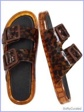 NEEP Jelly Sandals for Women Platform Waterproof Non-Slip Pool Slides